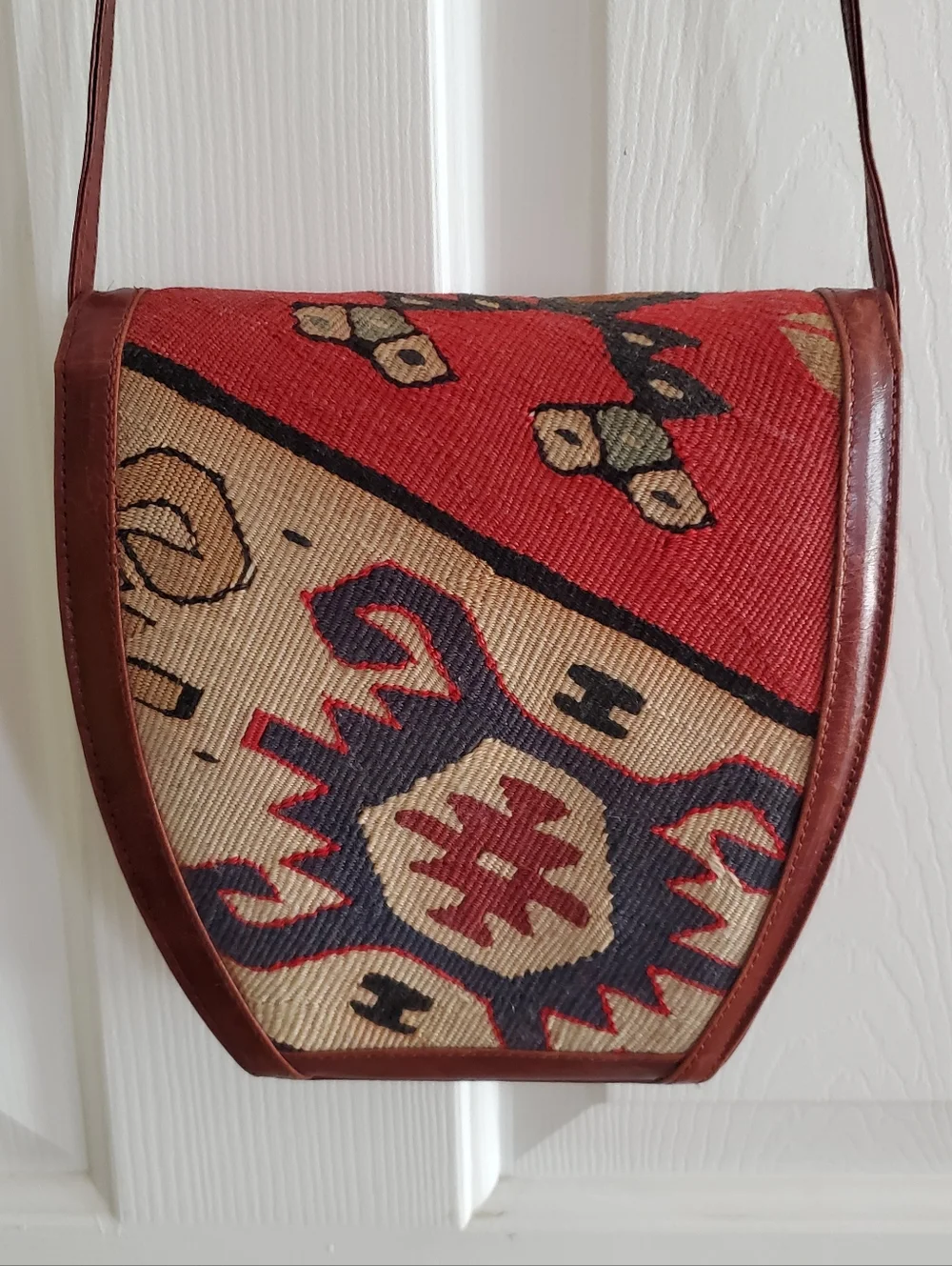 Kilim Leather Vintage Handmade Crossbody handbag